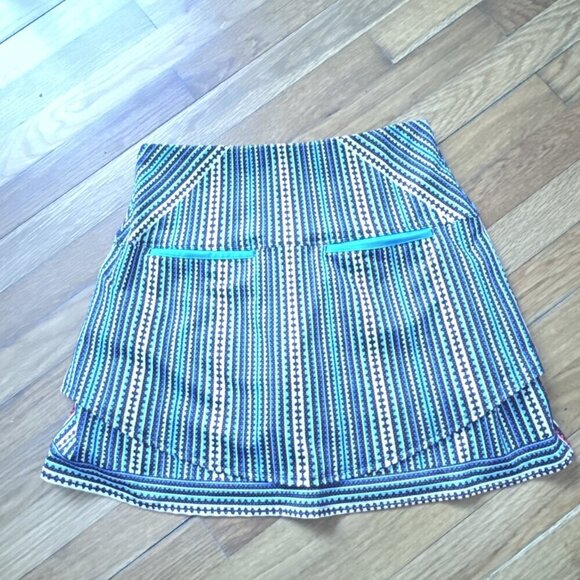 Lucky In Love Women's Skorts Blue Geometrical Tennis Golf Size S - Picture 5 of 7